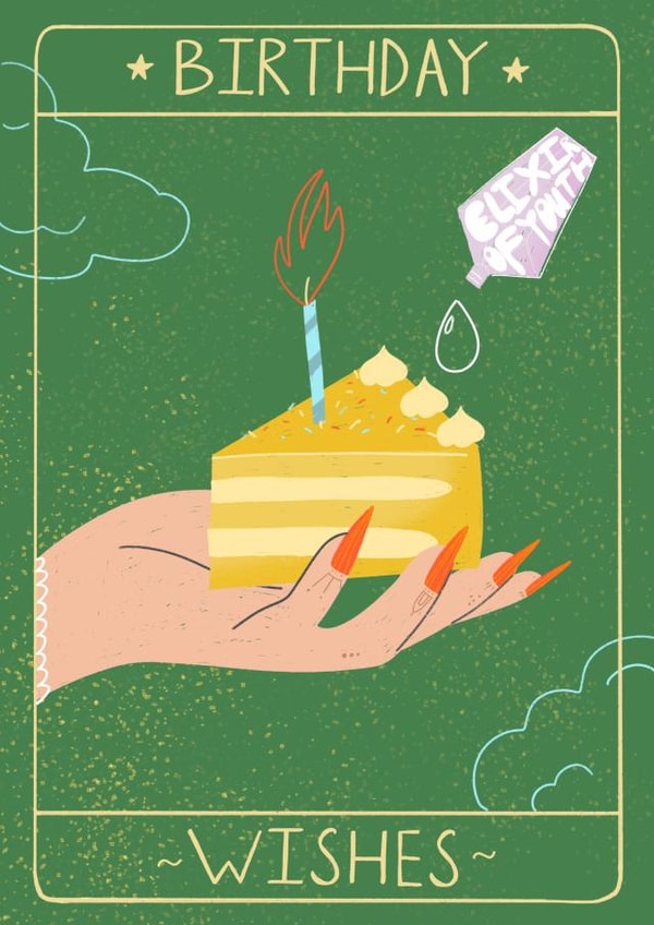 Cute birthday card for her - Elixir of youth - Birthday Wishes created by Ekaterina Golubeva