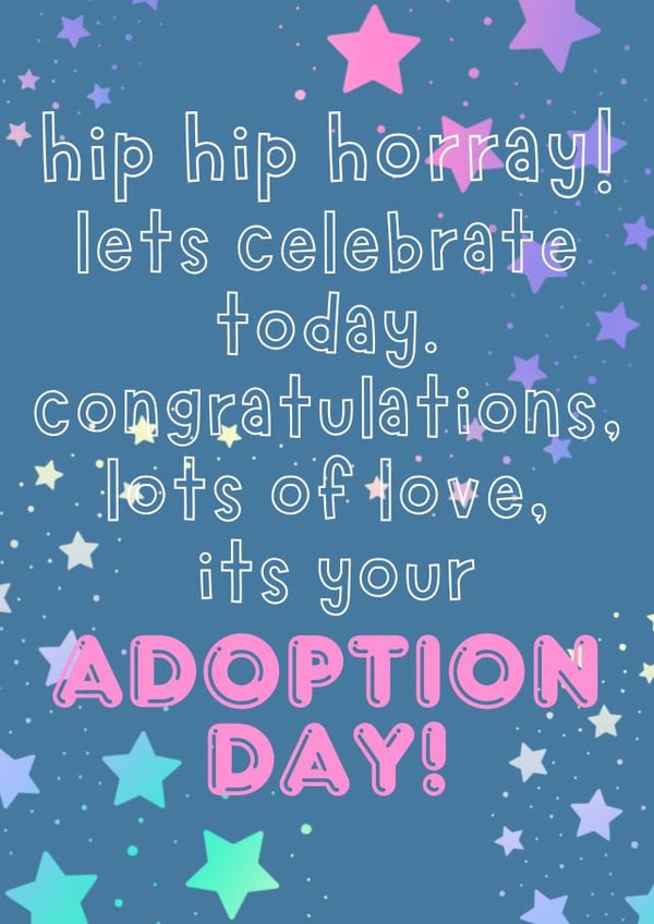 Cute celebration card for a special someone's adoption day created by Becky Grainger