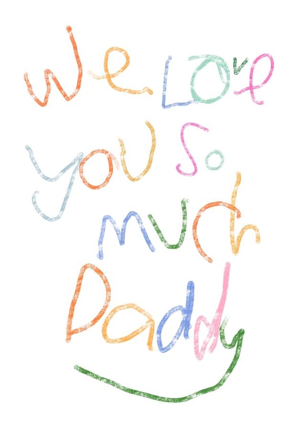 Cute Father's Day Card - From The Kids - Crayons created by Duchess Plum