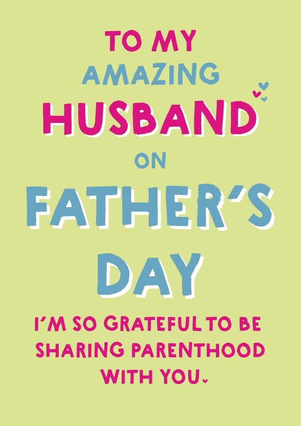 Heartfelt Fathers Day Card - For Husband - Grateful created by Wink Design - Michelle Roberts