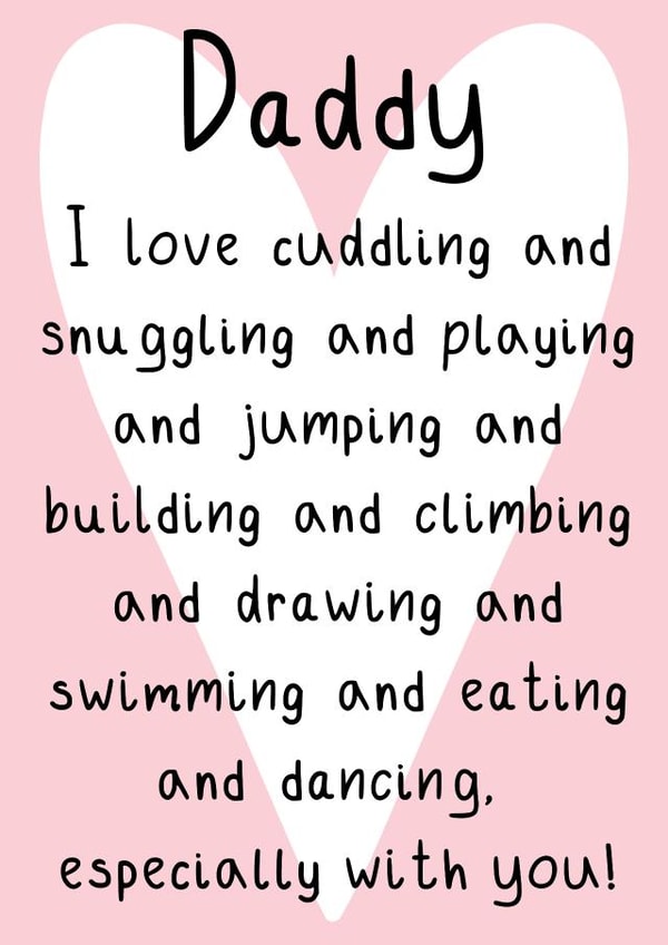 Heartfelt Fathers Day Card - From The Kids - Love Spending Time With You created by OhJaye