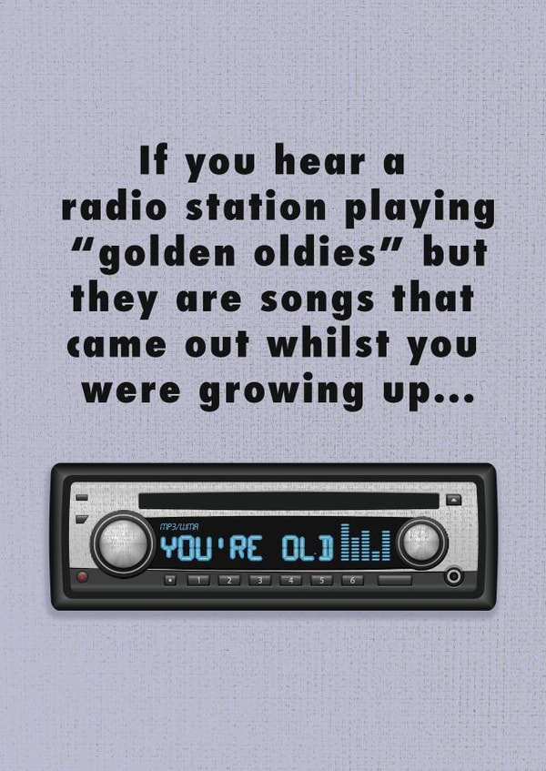 Cheeky Birthday Card - Golden Oldies - Radio Music created by Phaedra Peer