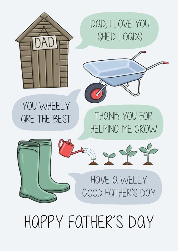 Funny Father's Day Card - Gardening Puns created by Creaternet