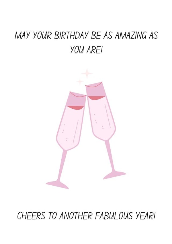 Cheers Champagne Birthday Card created by Kaitlyn Schmidt