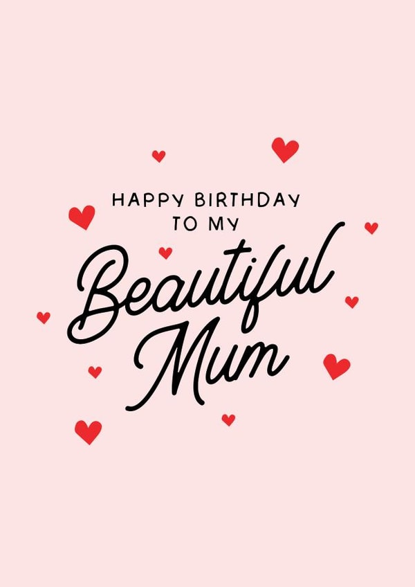 Classic Birthday Card - For Mum - Beautiful created by Puns and Needles