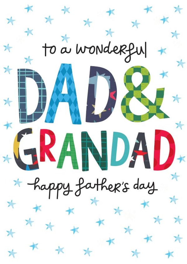 Classic Fathers Day Card - To A Wonderful Dad & Grandad created by The Boy and the Bear