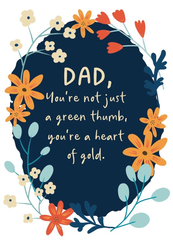 Sweet Father's Day Card - Gardening - Heart Of Gold created by Sweetlove Press