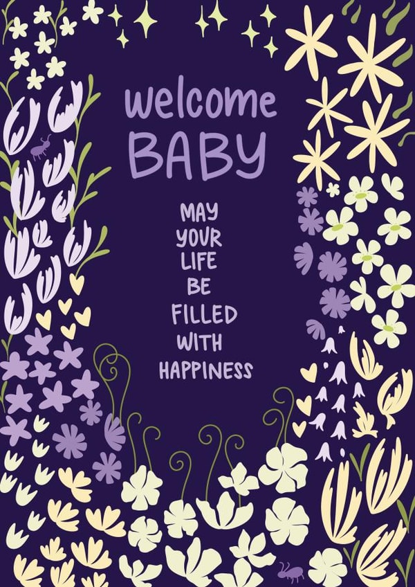 Welcome baby! A gender-neutral option for a little miracle. created by Sannaka Designs