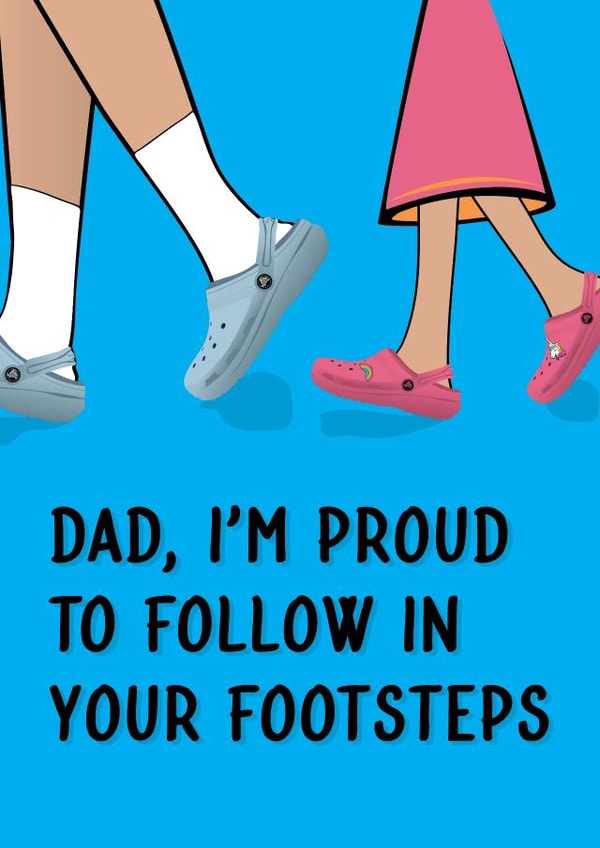 Cute Father's Day Card - Crocs - From Daughter created by Quinton cards