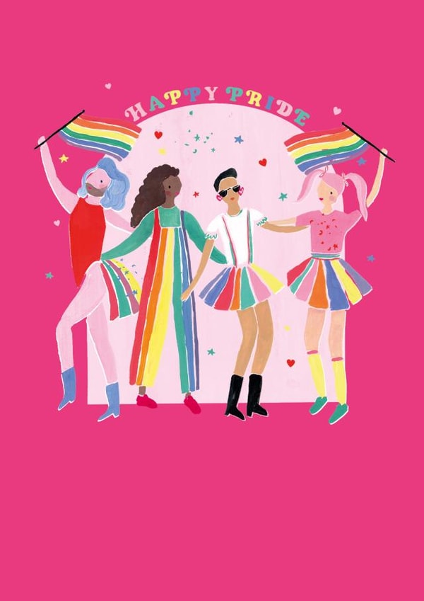 Fun Pride Card - Pride March - Happy Pride created by Hotchpotch 