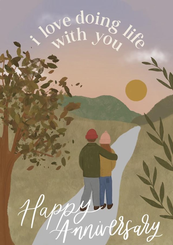 Pretty Anniversary Card - I Love Doing Life With You created by Ellice Owens Designs