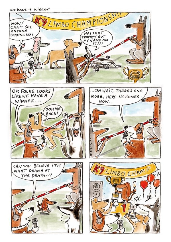 Funny Birthday Card - Cartoon Comic - We Have a Wiener created by Cardinky