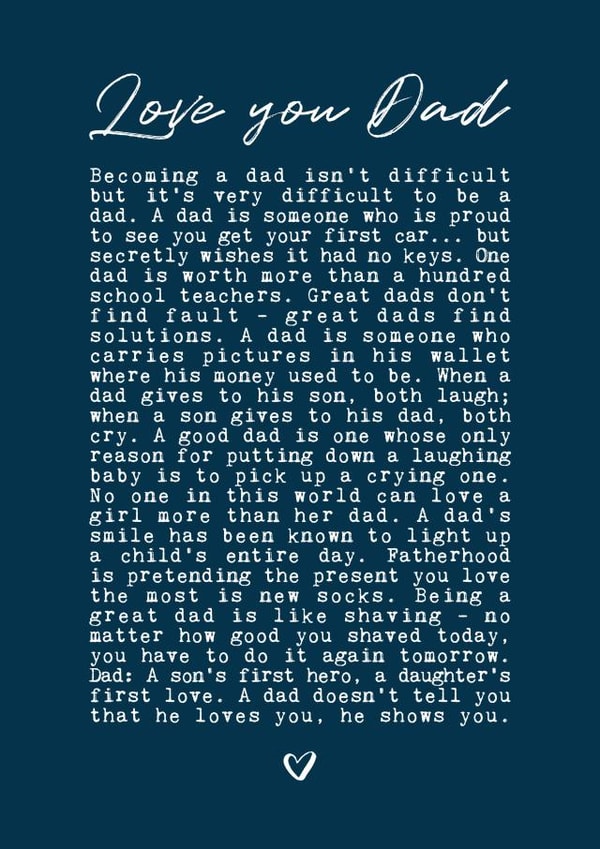 Heartfelt Father's Day Card - Thankful and Senimental created by Coulson Macleod