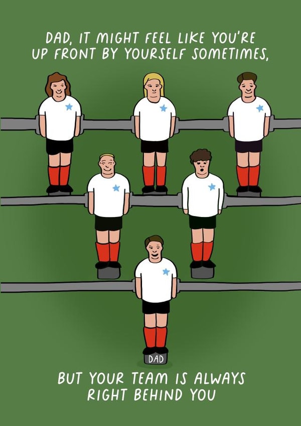 Heartfelt Father's Day Card - Football - Teamwork created by Pickled Prints