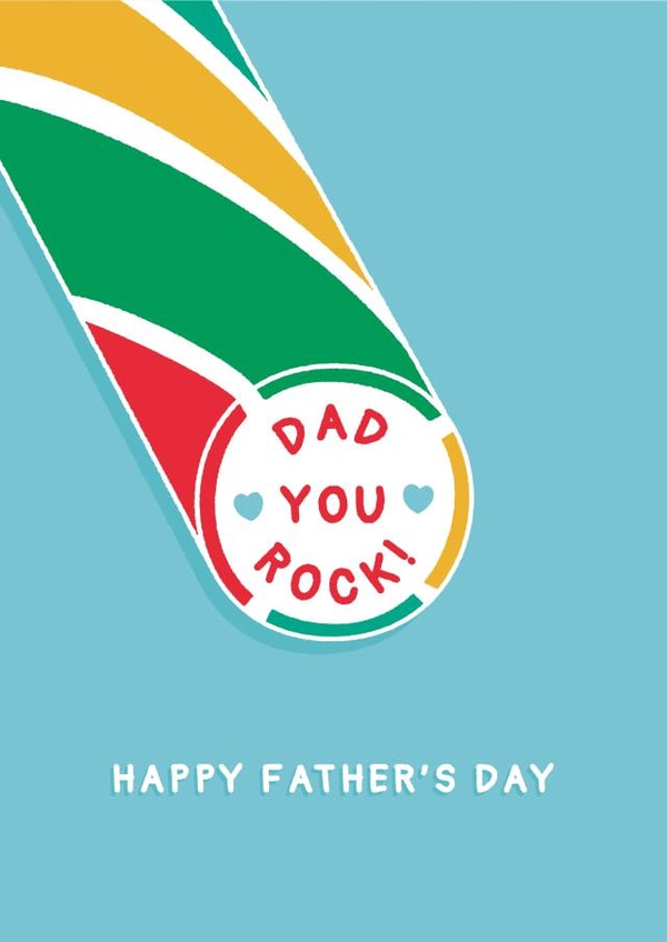 Funny Father's Day Card - For a Dad that Rocks! created by Sharon Armstrong Creative