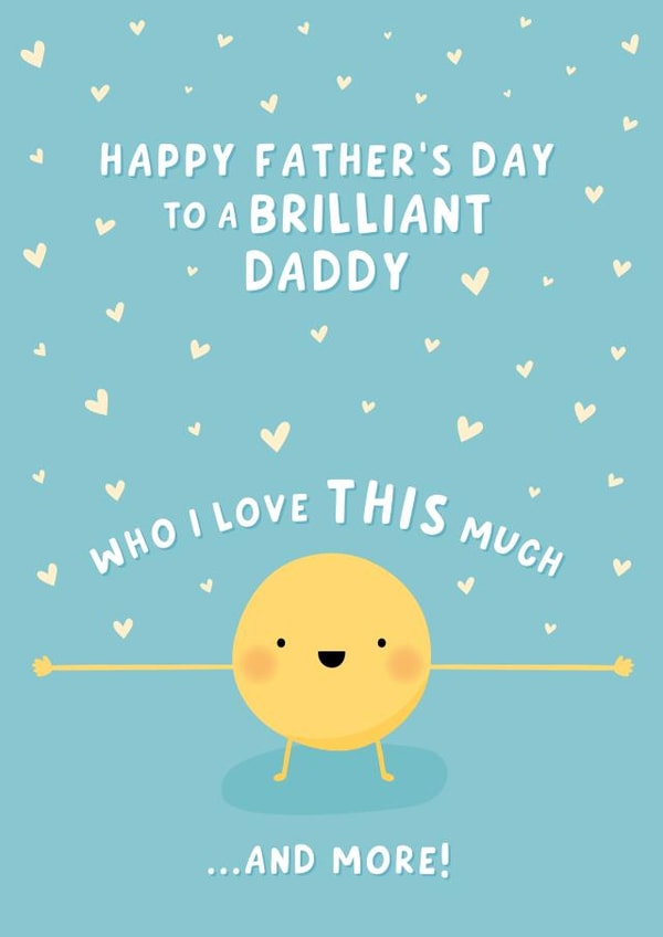 Cute Father's Day Card - Brilliant Daddy created by Macie Dot Doodles