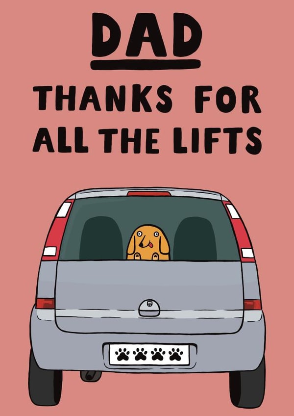 Cute Father’s Day/Birthday Card - From The Dog - Taxi created by Jimmy Doodle