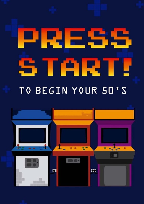 Birthday Card - 50th - Gaming created by The Insult Emporium