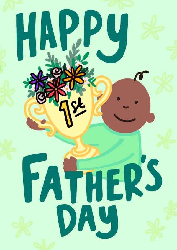 Cute Father's Day Card - First Time Dad created by Oops a doodle