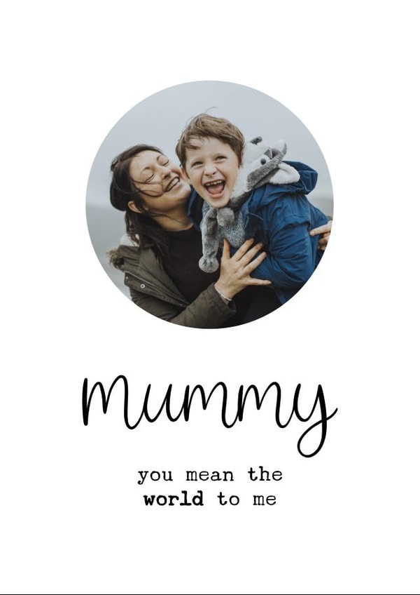 Mummy Personalised Photo Card 48727 created by Kalm Lettering