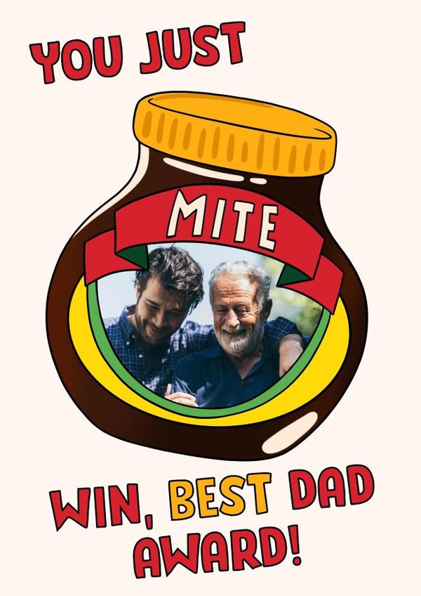 Funny Father's Day Card - Marmite - Best Dad Award created by Lisa Wardle