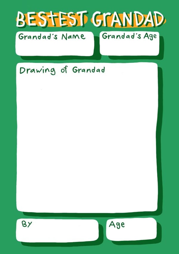 Cute Father’s/Birthday Card - Bestest Grandad - Make Your Own Card created by Nicola Watson