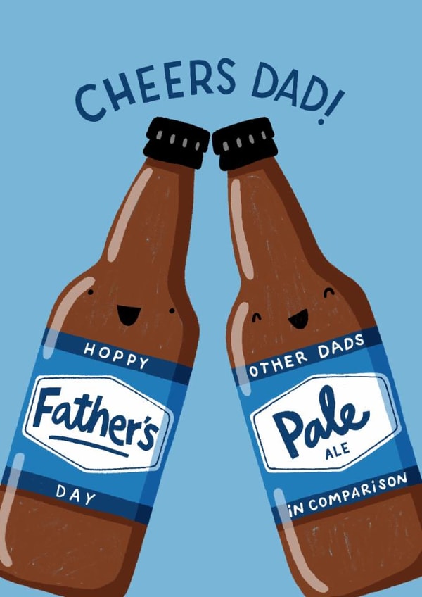Cute Father’s Day Card - Pale Ale - Cheers Dad! created by Nicola Watson