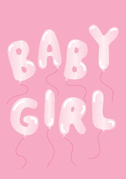 Baby Girl – Congratulations New Baby Card card