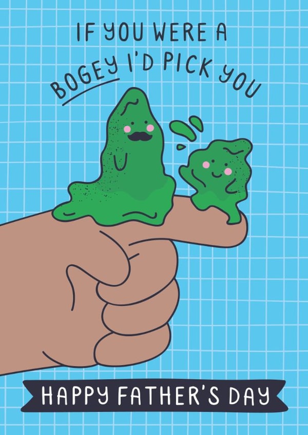 Funny & Cute Father's Day Card - Bogey Dad & Son created by Creative Joy