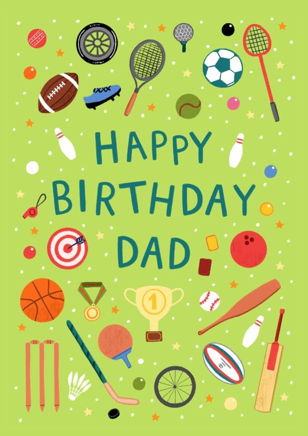 Sports Happy Birthday Card For Dad created by Pear Tree Press