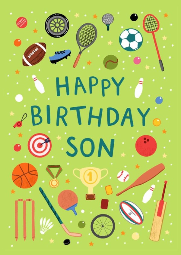 Sports Happy Birthday Card For Son created by Pear Tree Press