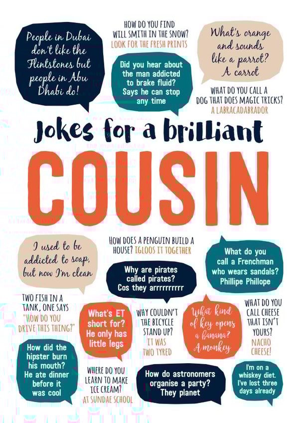 Funny Birthday Card - Cousin - Brilliant Jokes created by Paper Plane