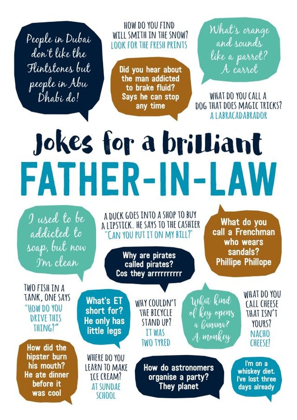 Funny Father's Day/Birthday Card - Father In Law - Brilliant Jokes created by Paper Plane