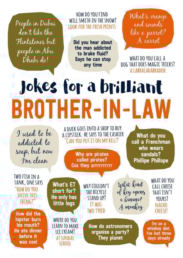 Funny Birthday Card - Brother in Law - Brilliant Jokes created by Paper Plane