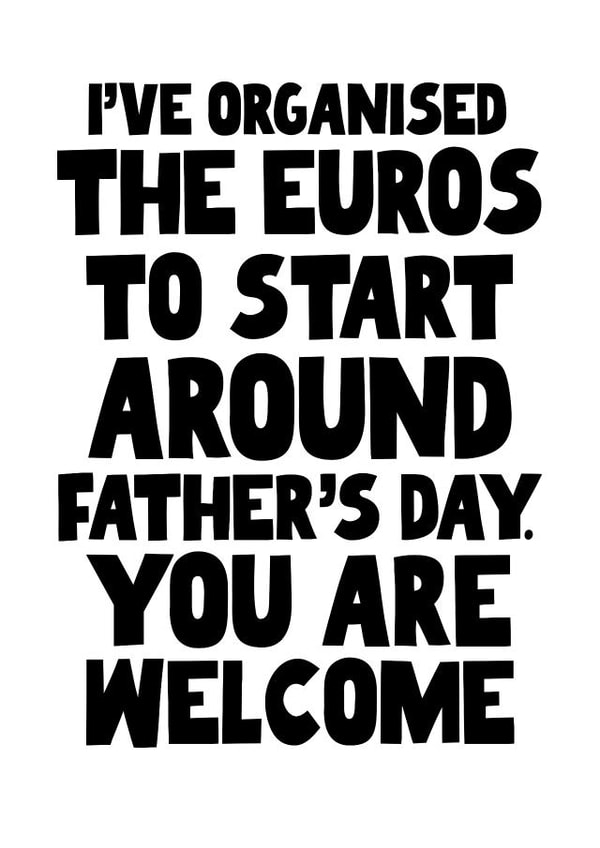 Father's Day Card - Euros 2024 - Football created by Pickled Prints