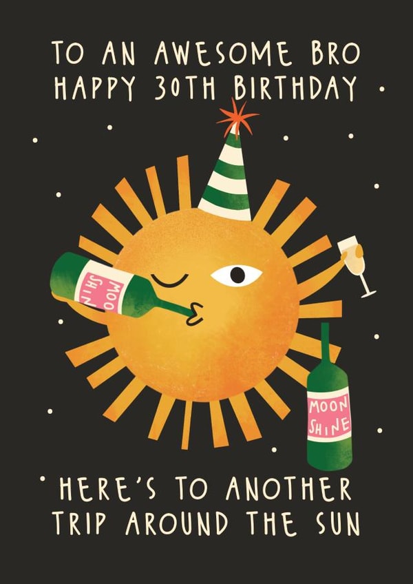 Brothers 30th - Cute Birthday Card created by AbiGoLucky