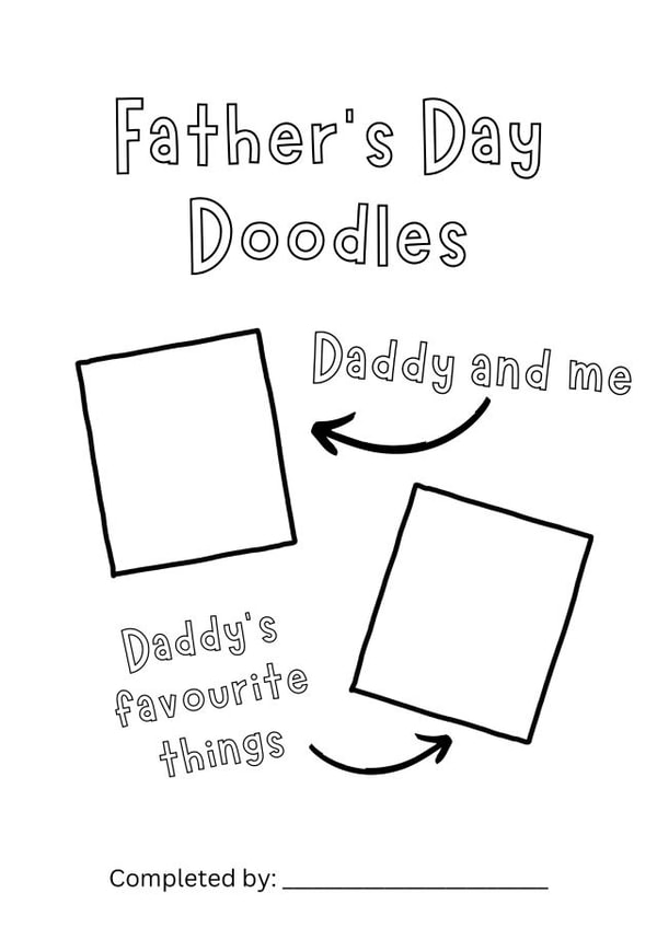 Cute Birthday Card - Colouring In/Drawing - Daddy created by Amy (Hedgecards)