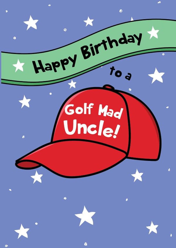 Fun Birthday Card - Golf Mad Uncle created by @Laura Lonsdale Designs