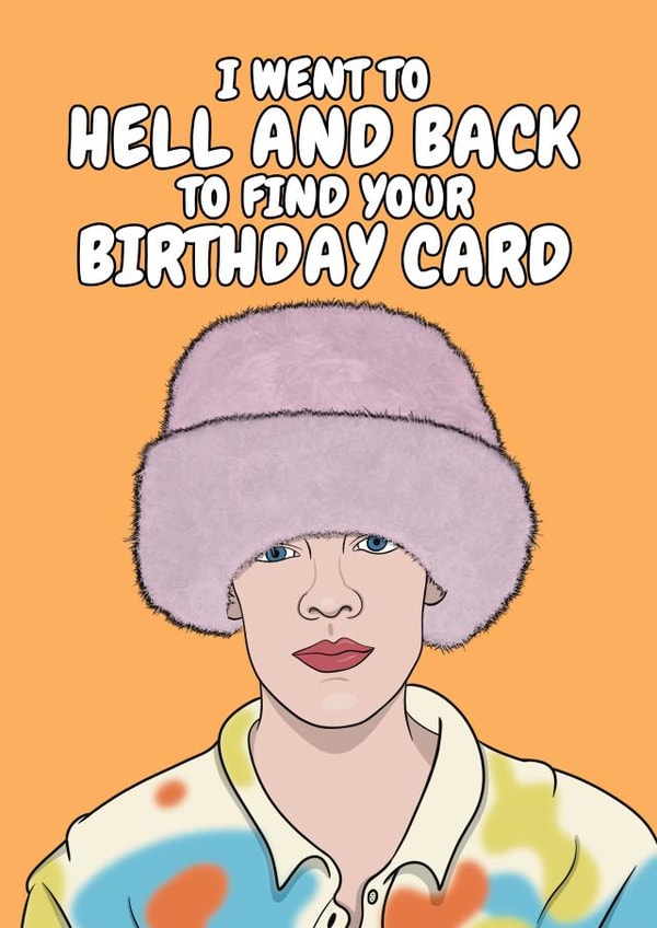 Funny Eurovision Birthday Card - Switzerland Nemo - Hell And Back created by @Cupsie's Creations