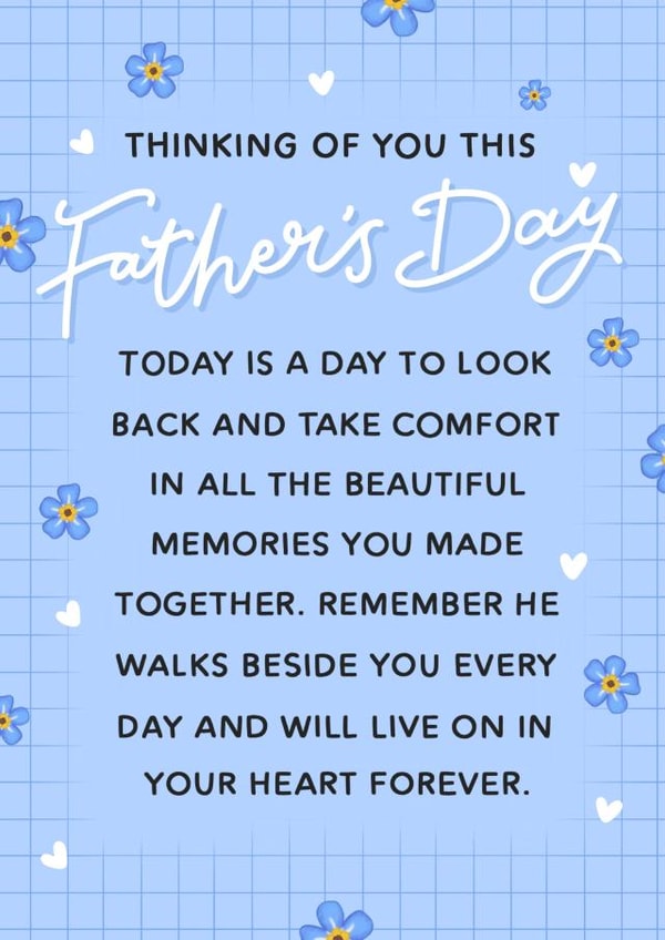 Heartfelt Father's Day Card - Bereaved Dad created by katie illustrated