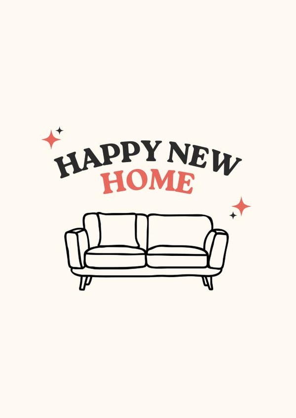 Happy new home, simple and modern design. created by Tanya Pyrka