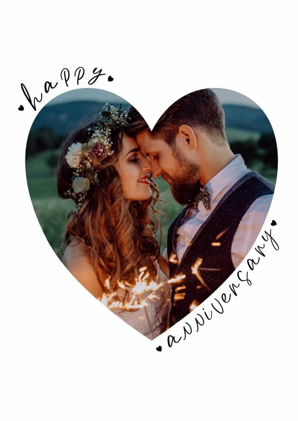 Cute Anniversary Card - Heart Cut Out created by @hollielonglanddesigns