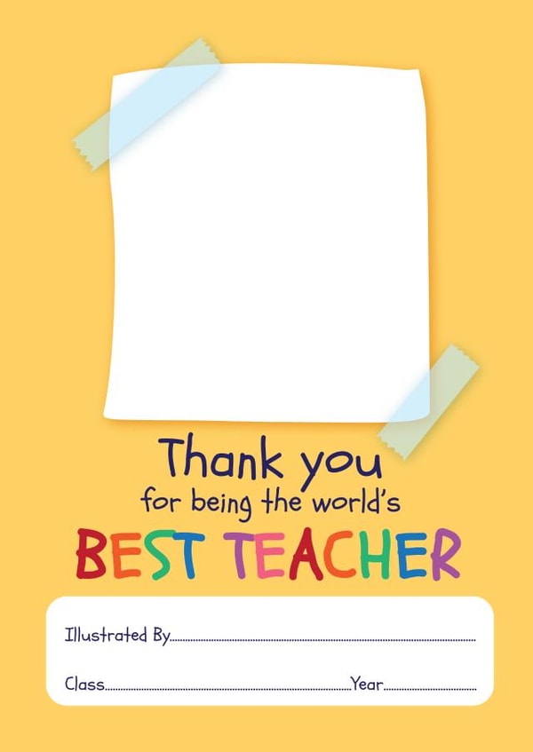 Cute Personalised Thank You Teacher created by Silly Prints