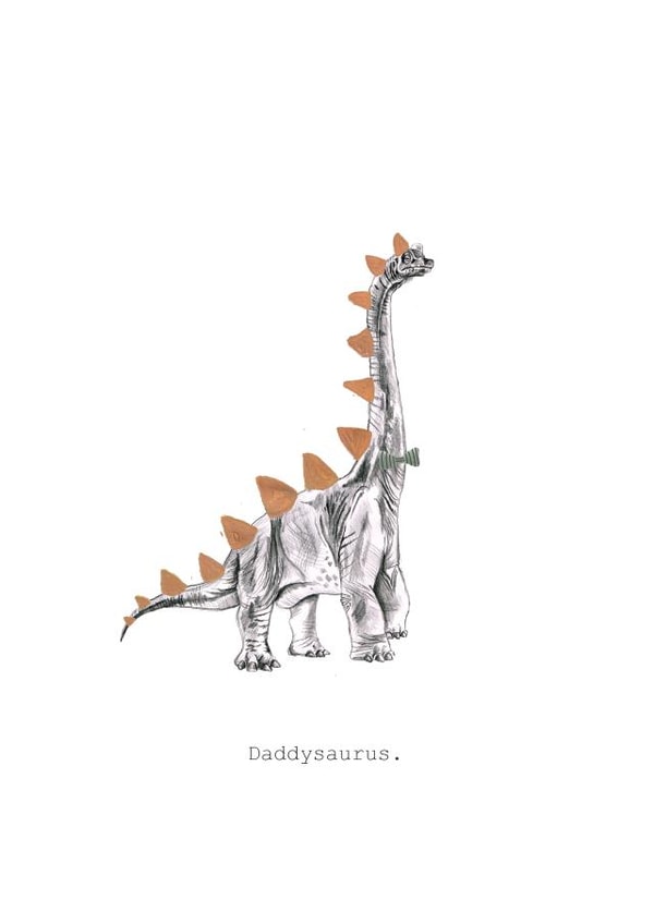 Super cute 'Daddysaurus' Father's Day card created by Halle-lula P