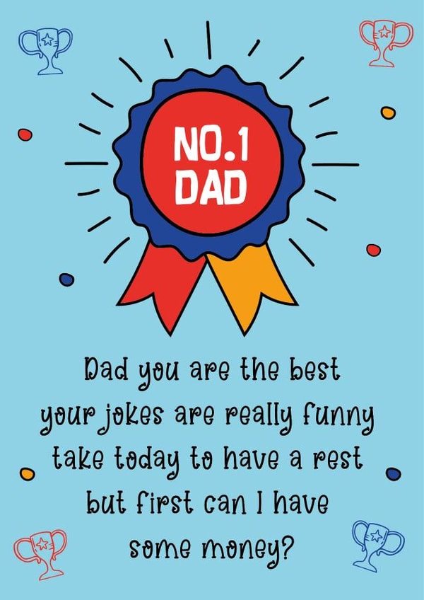 Cheeky Father's Day Card - Money Poem created by Quinton cards
