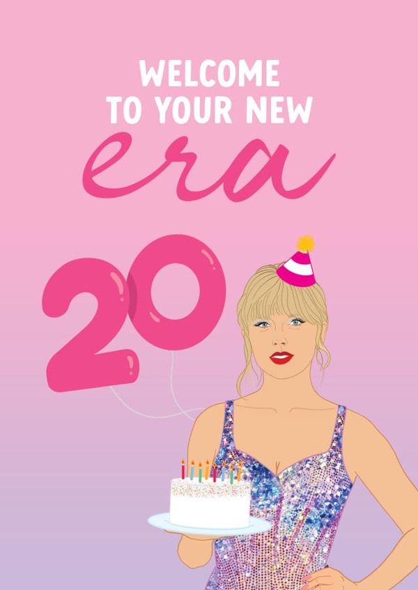 20th Birthday Card for Taylor Swift fan - Welcome to your new Era created by The Cake Thief