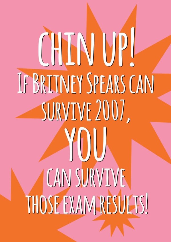 Funny Exam Results Card - Britney Spears - Survive created by Sweetlove Press