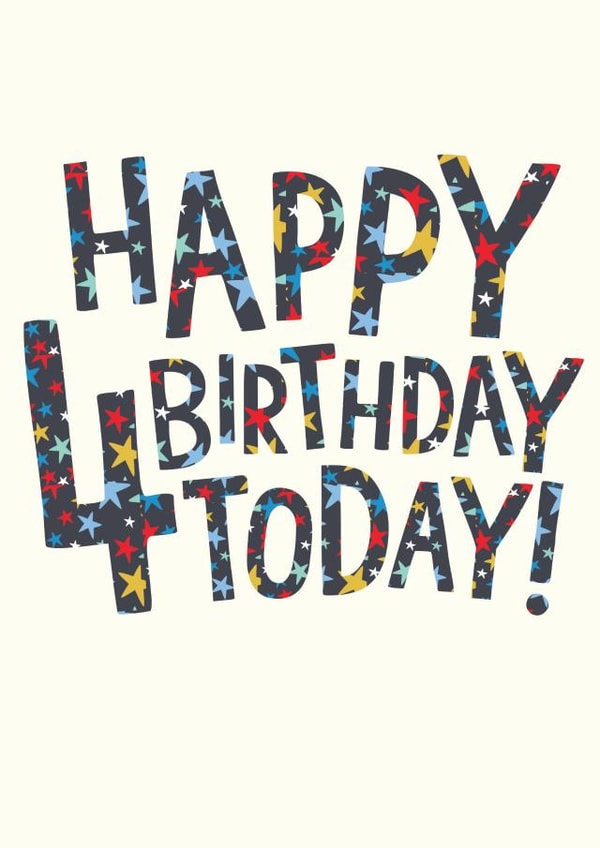 Pretty Birthday Card - 4th Today! created by The Boy and the Bear