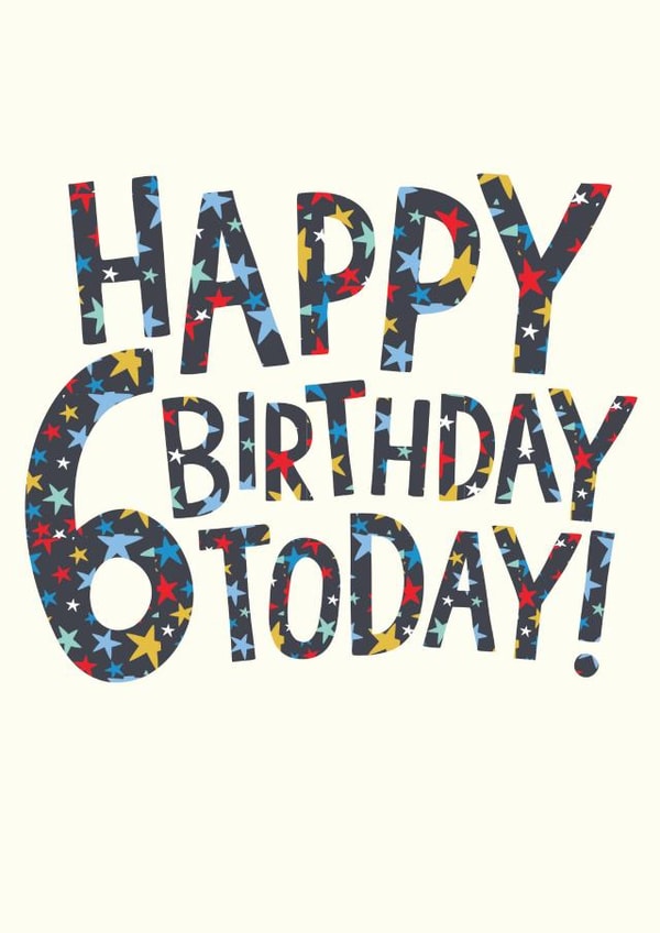 Pretty Birthday Card - 6th Today! created by The Boy and the Bear