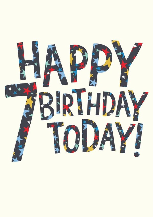 Pretty Birthday Card - 7th Today! created by The Boy and the Bear
